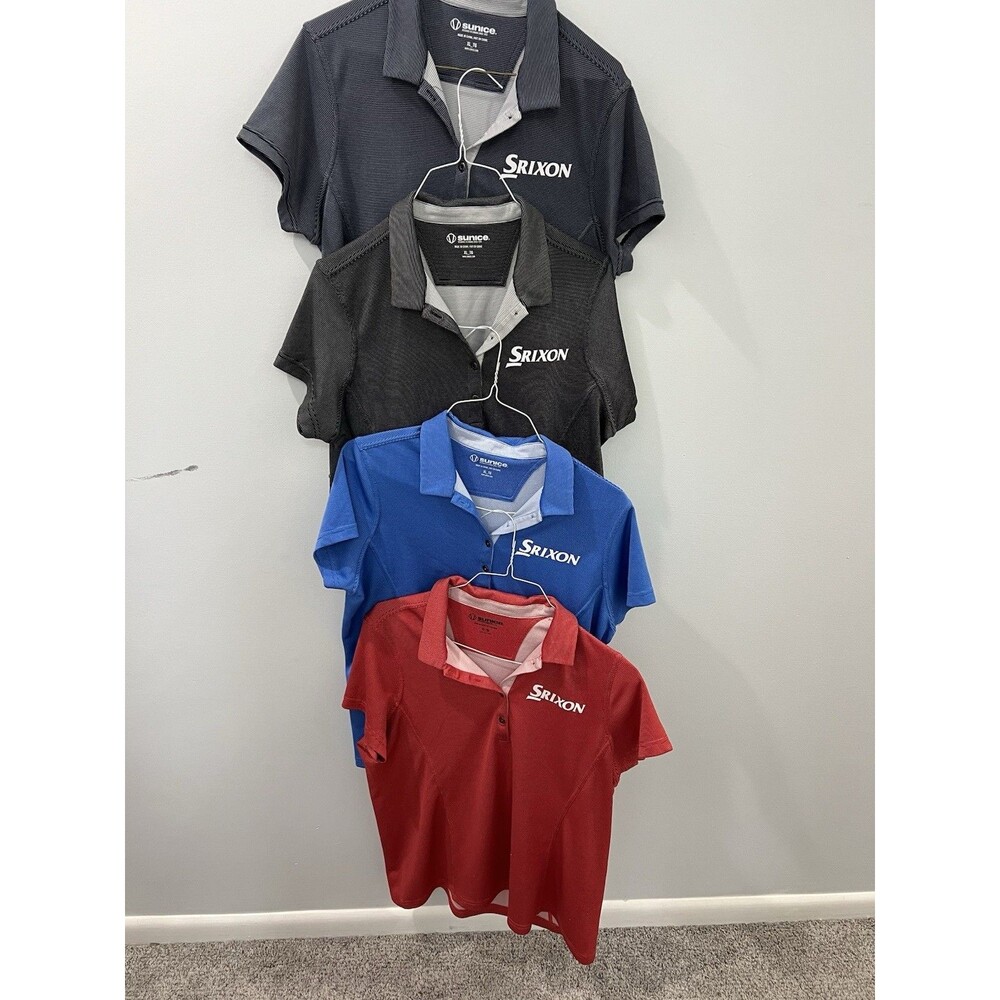 Sunice Women Srixon Performance Golf Polo Shirt Lot Blue Gray Black Red XL